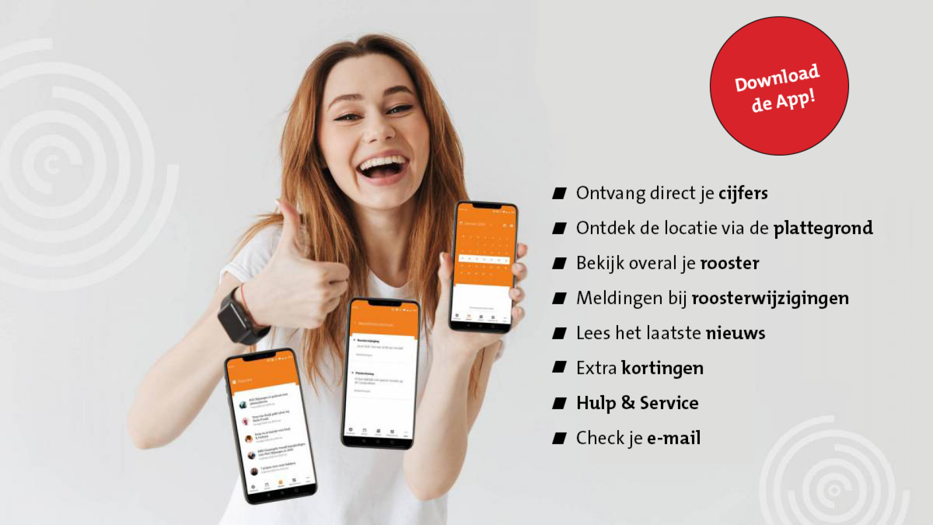 Wat kun je met de studenten app van ROC Nijmegen?